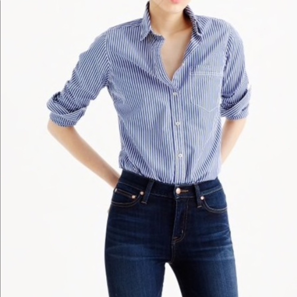 Boy shirt in striped cotton-Tencel® oxford